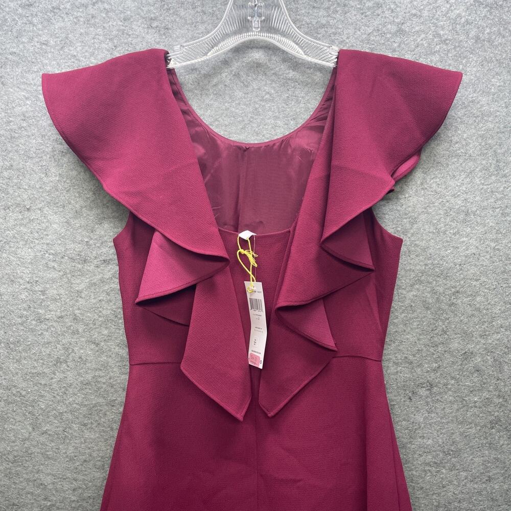NWT BCBGeneration Womens 2 Purpleberry Flutter Slv Mini Cocktail Dress Flounce - Picture 5 of 12